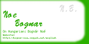 noe bognar business card