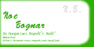 noe bognar business card